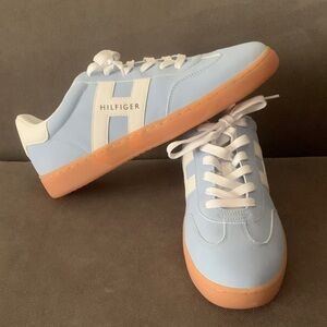 Tommy Hilfiger Light Blue and White Sneakers